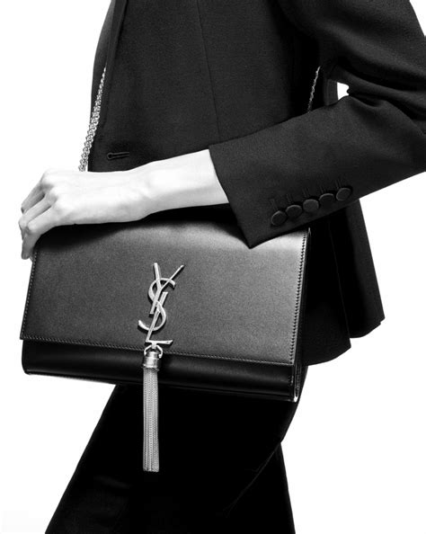 ysl kate medium smooth calfskin clutch with tassel|Saint Laurent Kate Medium Smooth Calfskin Clutch Bag w/ Tassel.